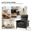 Fauteuil inclinable électrique en cuir véritable Aryaman avec ports USB-843802171