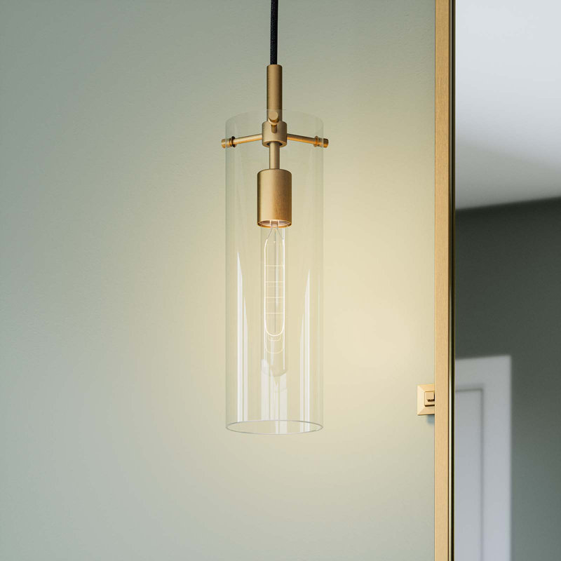 Modway Skylark Pendant Light, Satin Brass