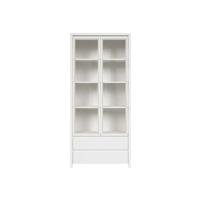 90 cm W Display Cabinet China Cabinet, White