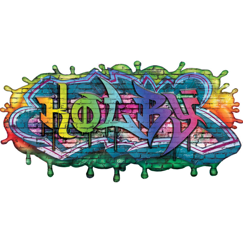 Graffiti Non-Wall Damaging Wall Decal, 42.5" H x 84" W, Yes
