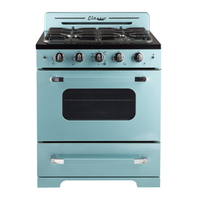 Classic Retro 30" 4 burner 3.9 cu. ft. Freestanding Gas Range with Convection Oven