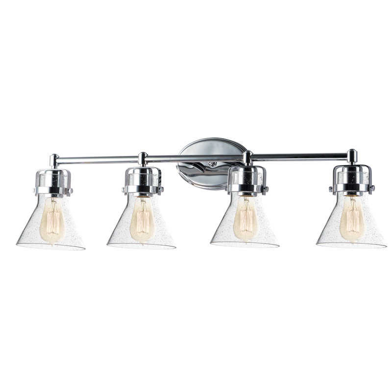 Éclairage pour meuble-lavabo à intensité variable 4 lumières Critchfield, Chrome poli