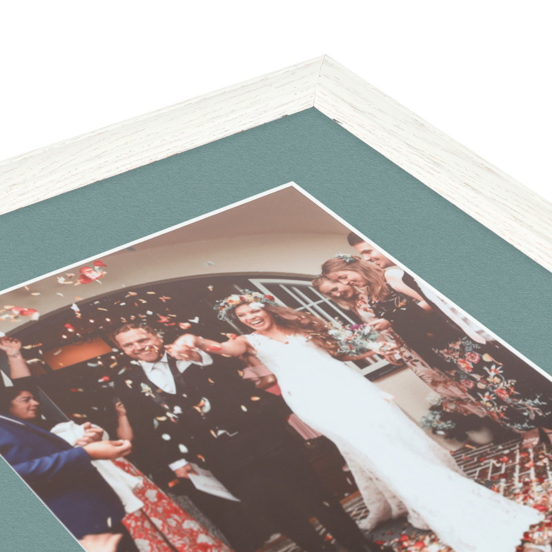 Cadre pour photo simple 10 "x 10" en bois mat, Vert du Nil
