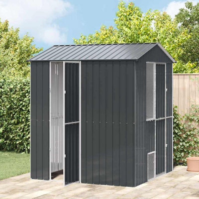 Cage à oiseaux vidaXL anthracite 84,65 x 82,68 x 97,24 po