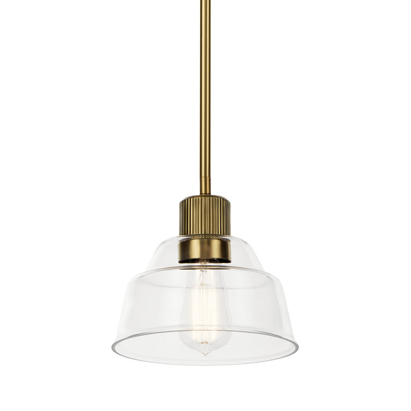 Aneria 1 - Light Single Pendant, Brushed Natural Brass
