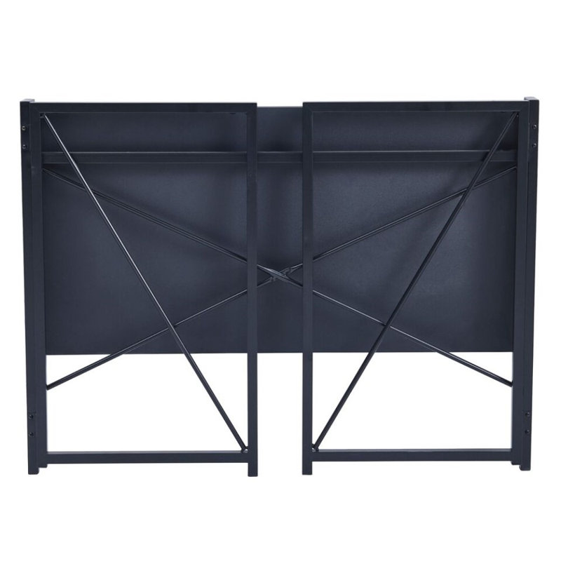 Matys Rectangle Folding Writing Desk, 75 H x 100 W x 50 D cm, Black
