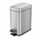 Poubelle mince en acier inoxydable 1,3 gallon avec pédale et couvercle à fermeture en douceur Home Zone Living
