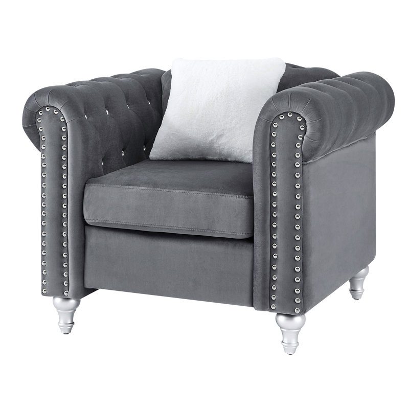 Fauteuil gris élégant et contemporain, Gris
