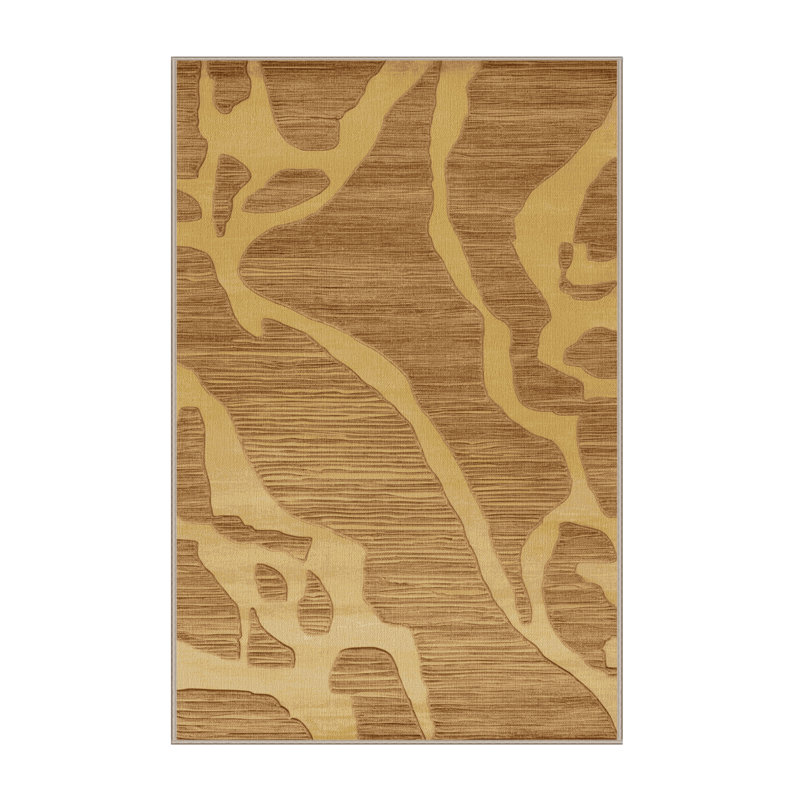 Tapis abstrait lavable à la machine, Rectangle 4pi x 6 pi