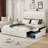 Upholstered Bed Frame With 4 Drawers, Bed With Storage Headboard And Charging Station