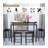 5-Piece Black Pub Table Set—Counter Height, Table + 4 Bar Stools, Compact for Kitchen/Breakfast Nook/Small Space-697387546