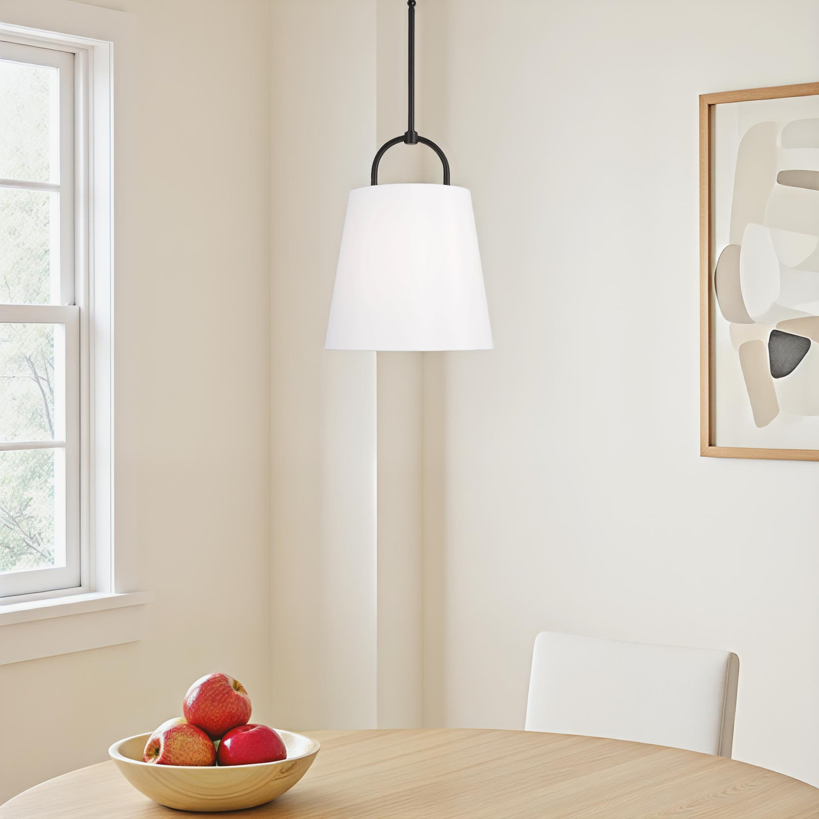 Kipling Single Light Cone Pendant, Black, 21" H x 16" W x 16" D