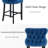 Velvet Upholstered Solid Wood Kitchen Bar Stools  (Set of 6)-103146271