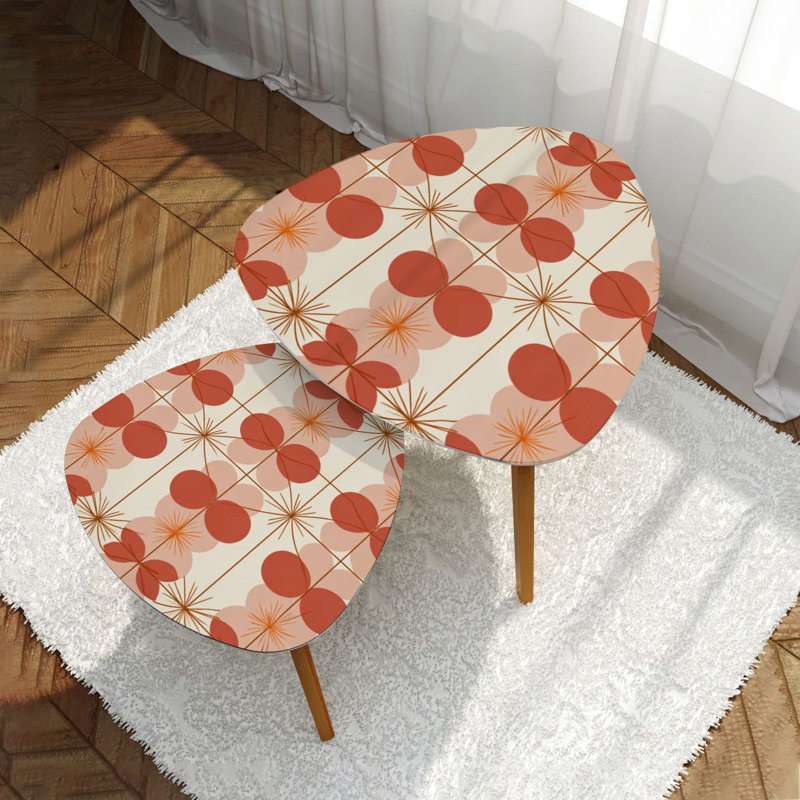 Ensemble de 2 tables basses gigognes Triangle