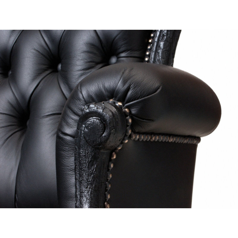 Smoke Leather Armchair