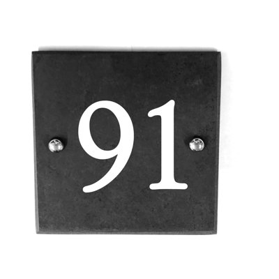 Traverse 15cm H Slate House Number