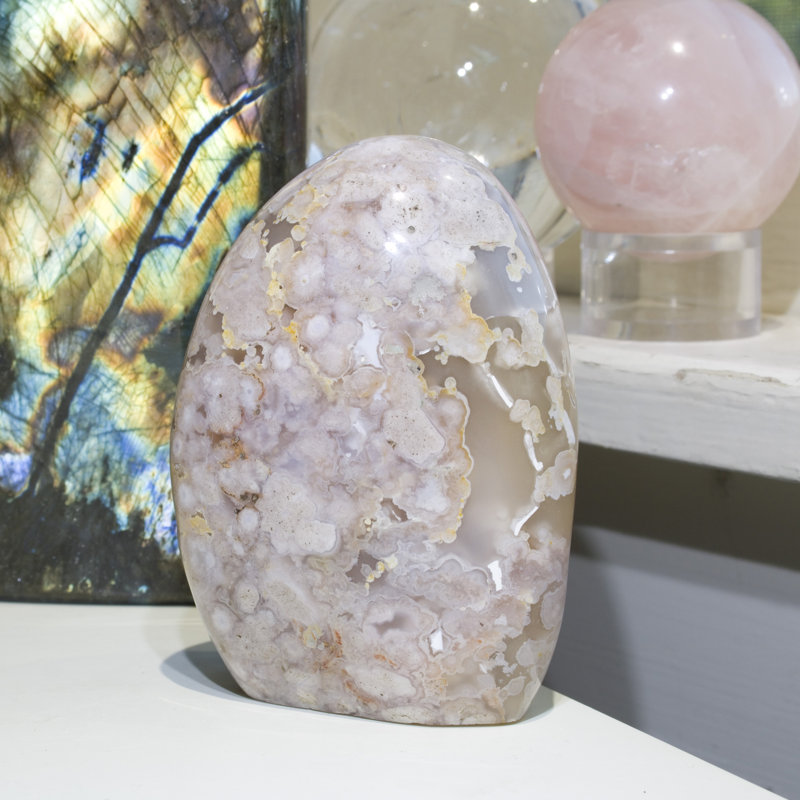 Sculpture translucide en agate