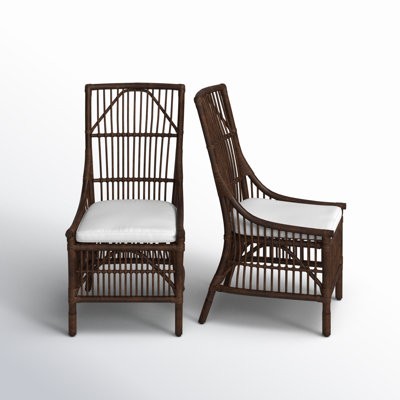 Barkley Wicker/Rattan Slat Back Side Chair