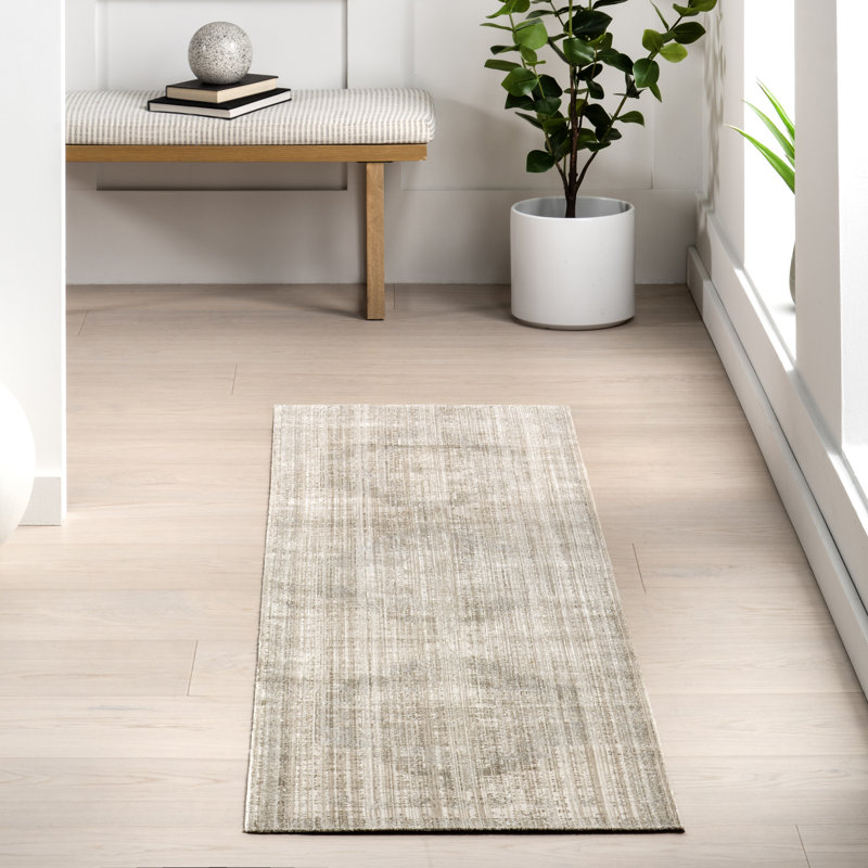 Tapis intérieur / extérieur lavable à la machine Lotus, Tapis de couloir 2 pi 8 po x 8 pi
