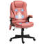 Fauteuil de bureau vibrant à 6 points avec massage chauffant, dossier haut inclinable en microfibre, dossier inclinable, accoudoirs rembourrés et télécommande-1180243408
