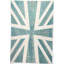 Hand Knotted Abstract Area Rug in Blue