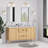 2-light Vanity Light with Clear Ribbed Glass Shade-647891125