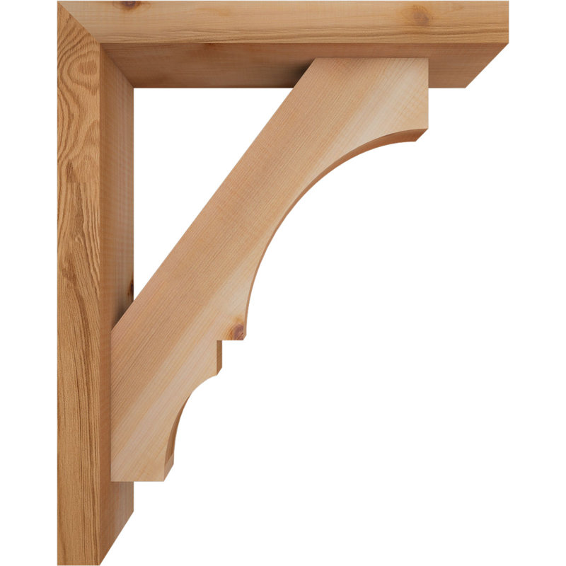 Support de bloc Balboa avec entretoise décalée, 20 x 16, Cèdre rouge occidental de l 3 1/2 po (lisse)