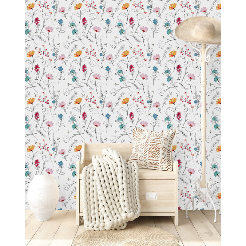 Floral Tile, 2.08' W x 10.42' L