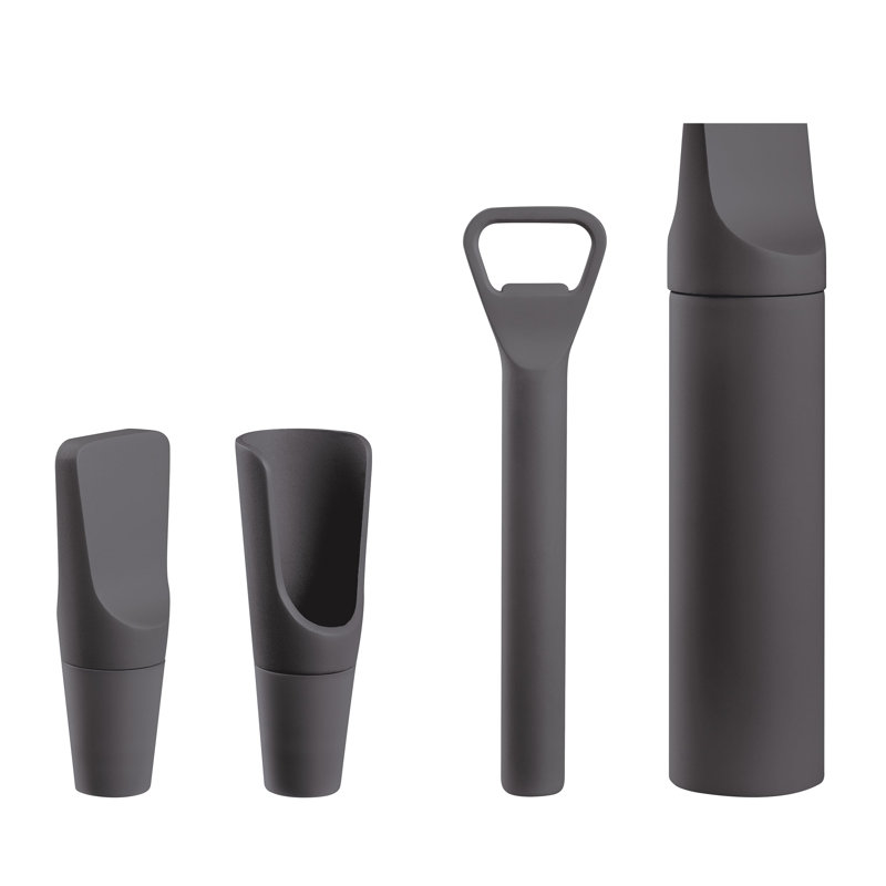 ILO Set Of 4 Wine Accessories, Brown