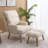 Deeda Accent Chair with Ottoman Set, Fabric Armchair with Adjustable Backrest-2001432156