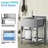 30'' Stainless Steel Utility Sink, Free Standing Laundry Tub For Laundry Room, Workshop, Home Yards, Garage, Pet Care