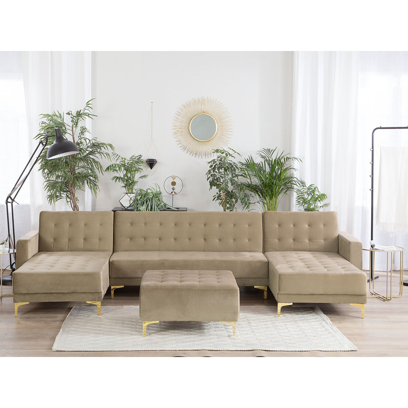 Raheem 5 Seater Sleeper, Beige
