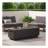 Outdoor 50,000 BTU Rectangular Iron Propane Fire Pit, Dark Grey (Tank Cover not Included)
