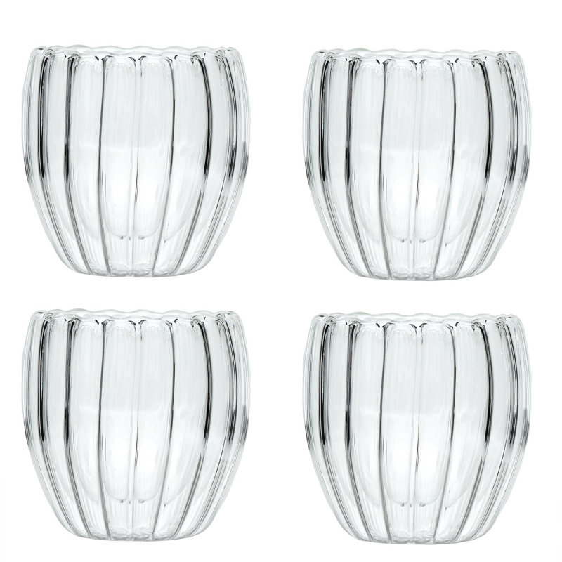 190ml Double Wall Glass, 4
