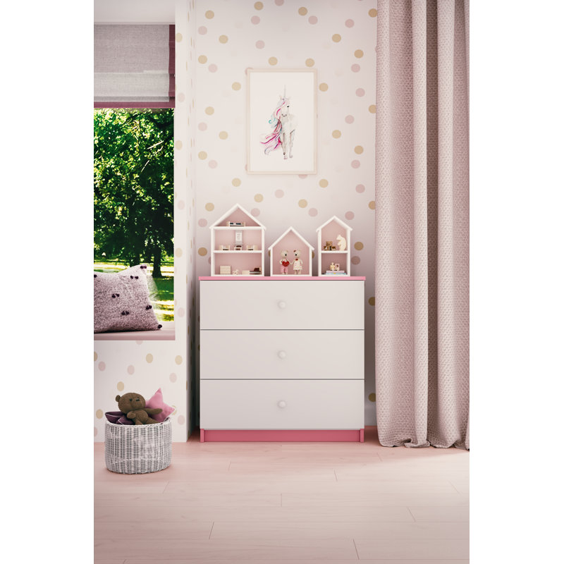Cicero Kids 3 - Drawer Chest, Pink