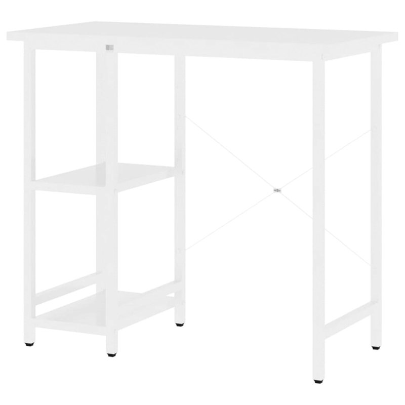 80cm Rectangle Writing Desk, White, White