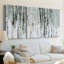 Snowy Birch I - Toile tendue avec châssis sur mesure - 3 pièces-631397652