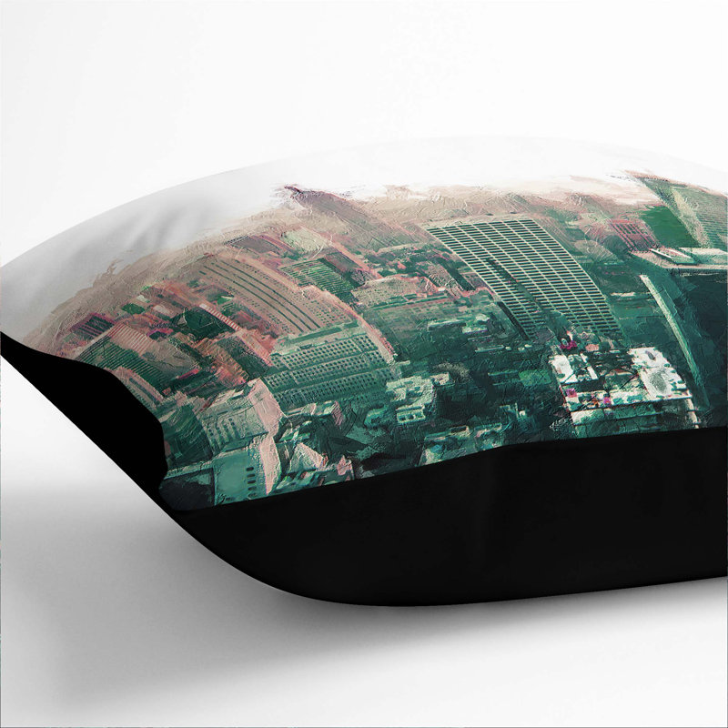 Square Throw Cushion, Black, 55cm H x 55cm W x 20cm D