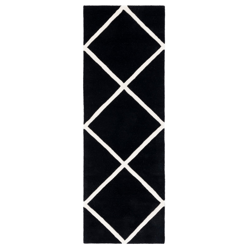 Teresita Hand Tufted Wool Geometric Indoor Rug, Runner 2'3" x 7'