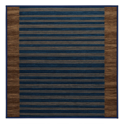Machine Washable Horizontal Stripes Gray Area Rug