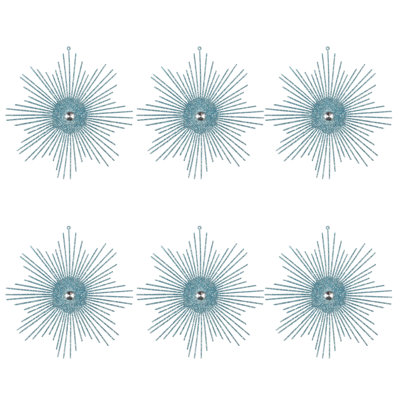 6.5" Glitter Snowflake Burst Ornament