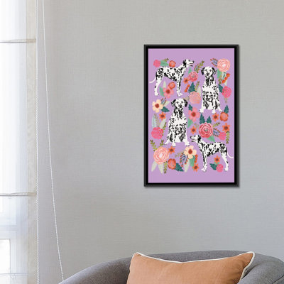 « dalmatien floral collage », impression sur toile tendue