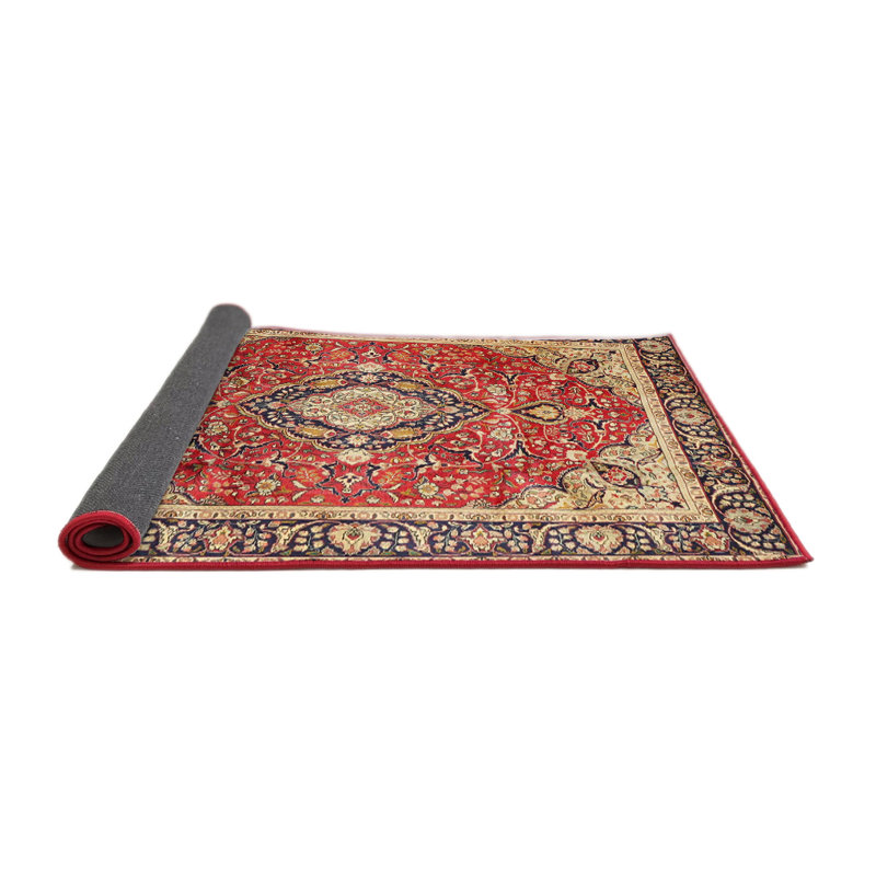 Rouge/brun oriental Tapis décoratif, Rond 6 pi