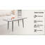 Table de salle à manger extensible de 47 à 63 po, aspect marbre blanc, pieds en métal noir, pour 2 à 6 personnes avec table, jusqu'à 63 po, thème, industriel moderne pour les maisons élégantes