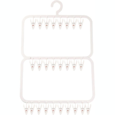 26-Clip Multi-Layer Clothes Drying Rack- Heavy Duty Non-Foldable Hanger