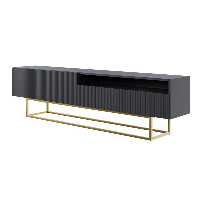 Dikomo TV Stand for TVs up to 65", Black