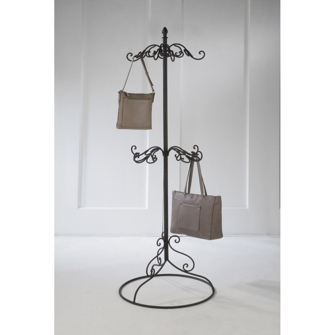 Winnsboro Metal Freestanding 32 - Hook Coat Rack Fleur De Lis Living