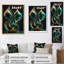 Rhyth of Infinity 3D Turquoise Gold Sphere I - Abstract Fractal, art mural-1562239115-1562239116