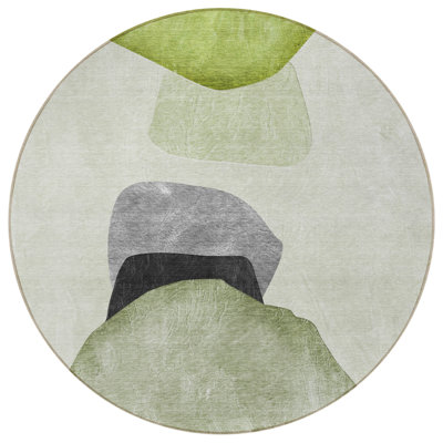 Tapis extérieur rond rond 8 pi