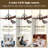 52" Ceiling Fan With Lights Remote Control,quiet Dc Motor 3 Blade Ceiling Fans 6 Speed Levels,reversible Ceiling Fan, For Patio Living Room, Bedroom, Office,indoor.-133540200